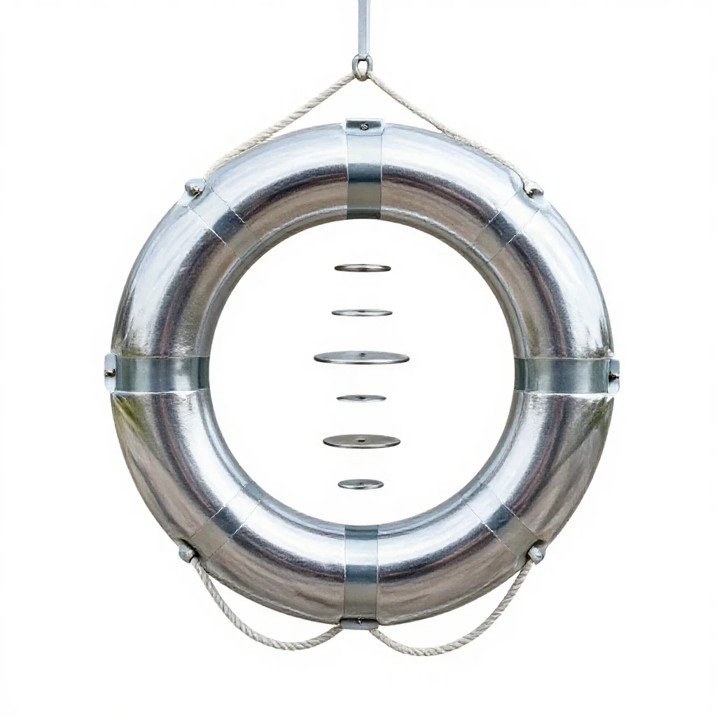 Breeches buoy isolated on a white background