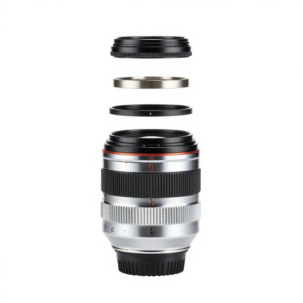 Camera lens isolated on a white background
