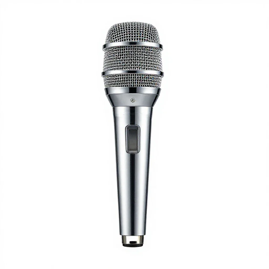 Cardioid microphone isolated on a white background
