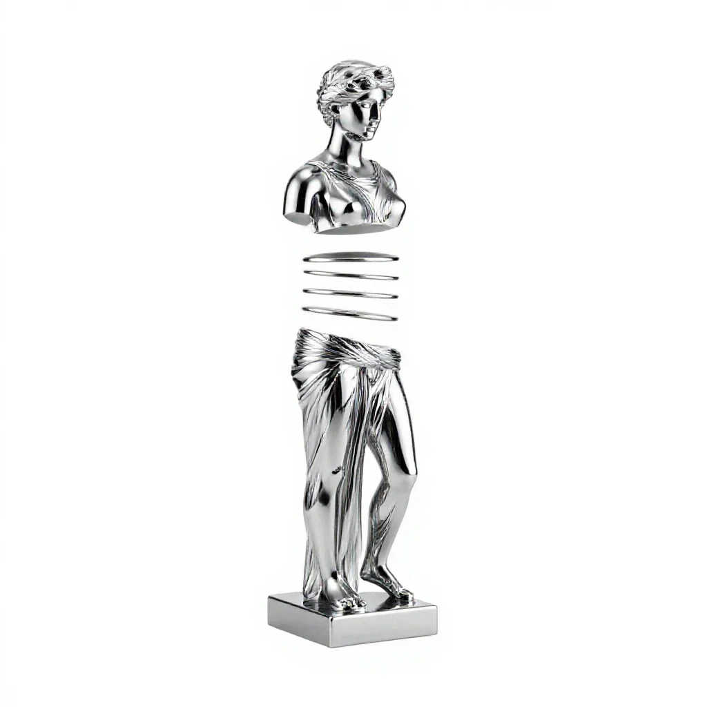 Caryatid isolated on a white background