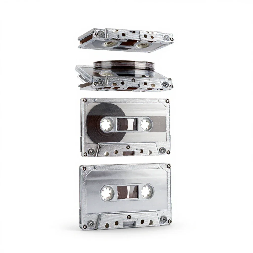 Cassette tape isolated on a white background