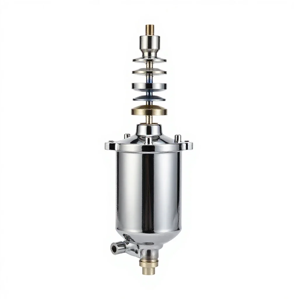 Catalytic converter isolated on a white background