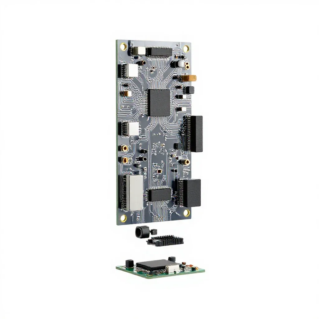 Circuit board isolated on a white background