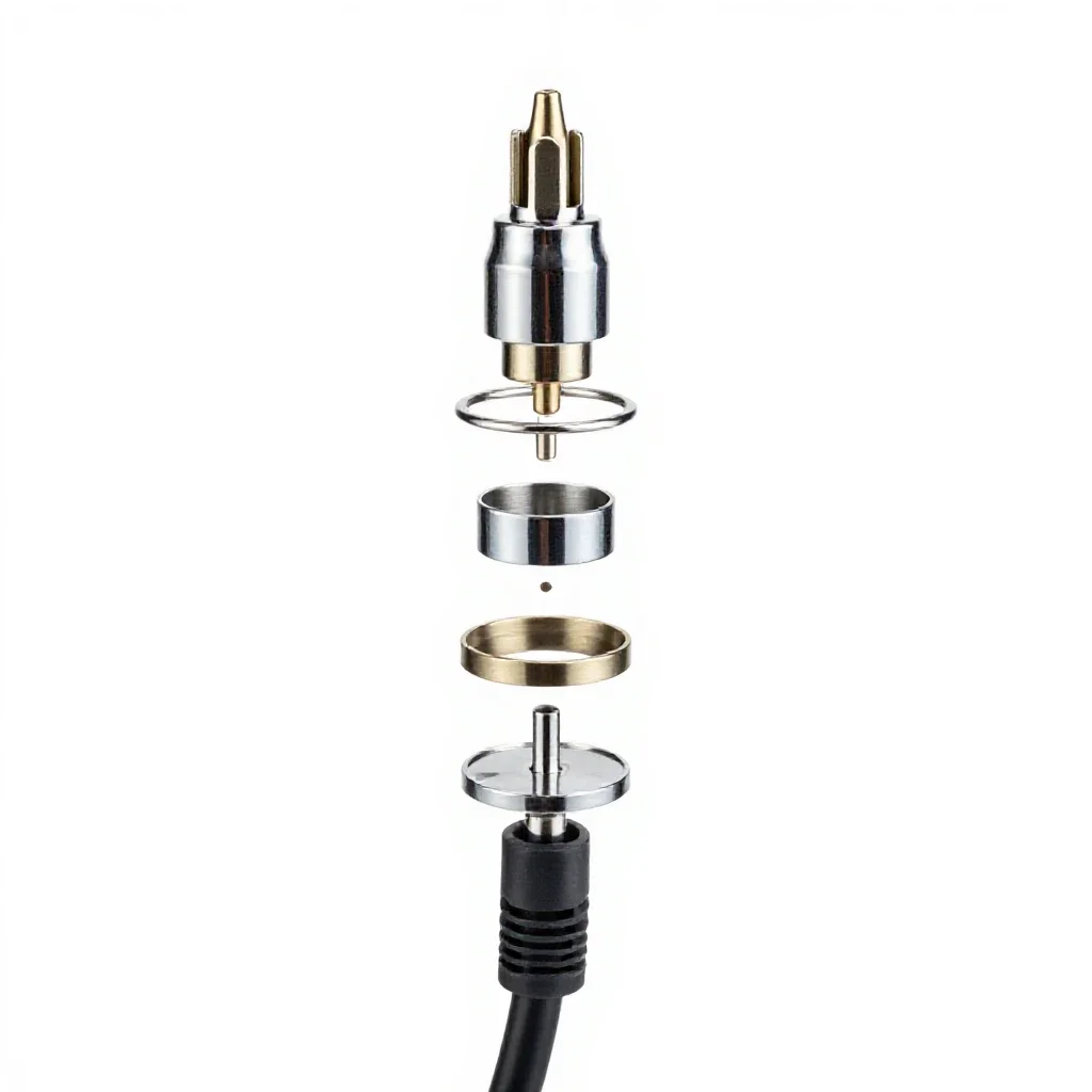 Coaxial cable isolated on a white background