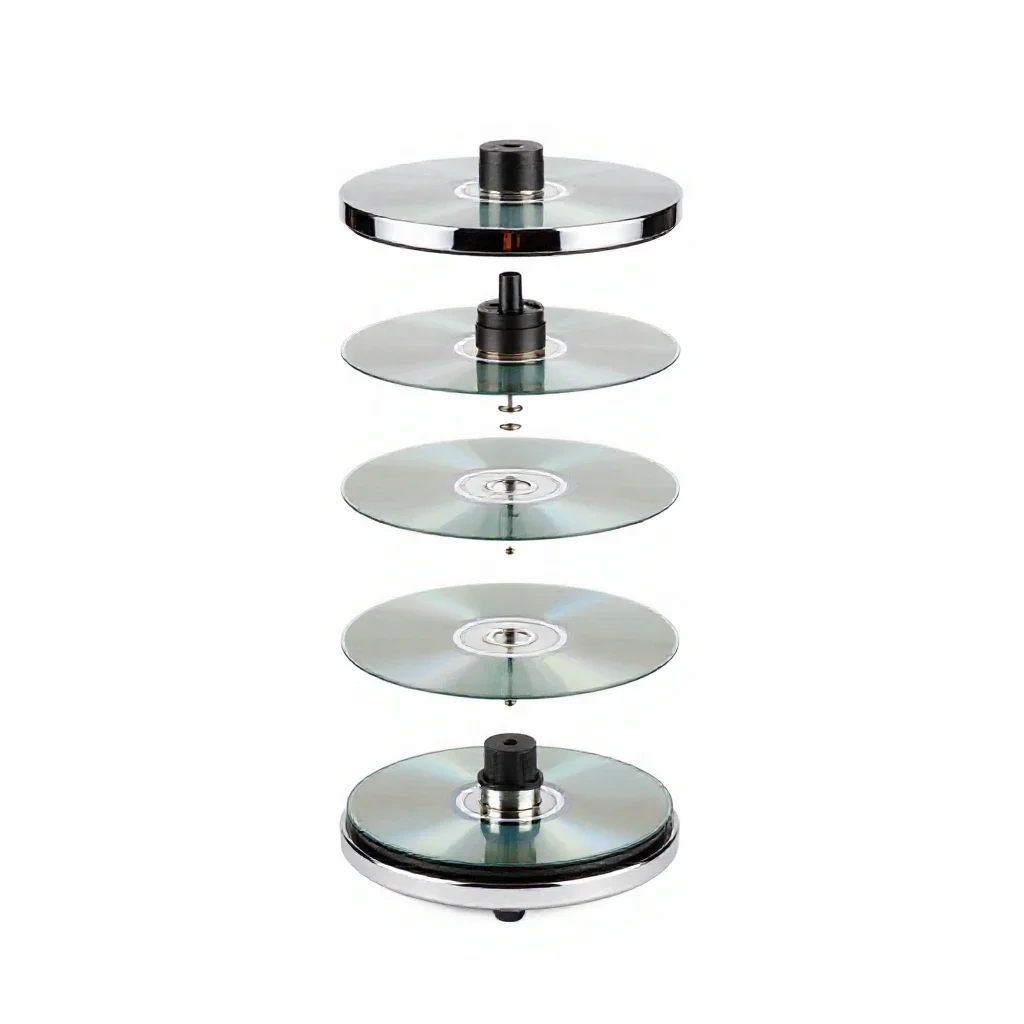Compact-disk burner isolated on a white background