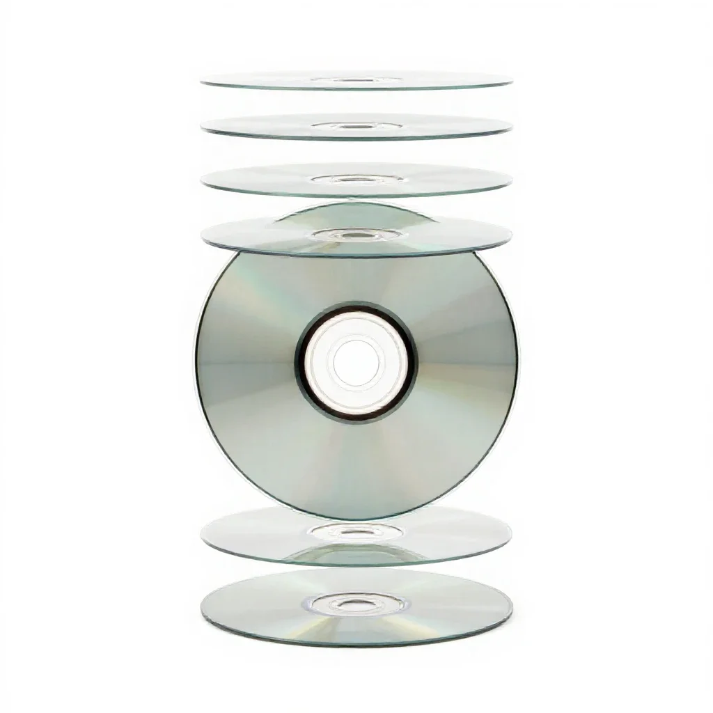 Compact disk isolated on a white background