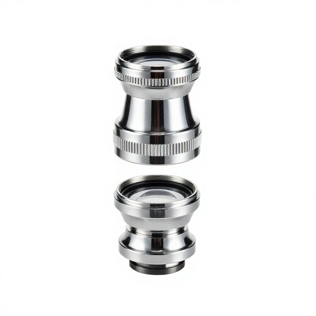 Compound lens isolated on a white background