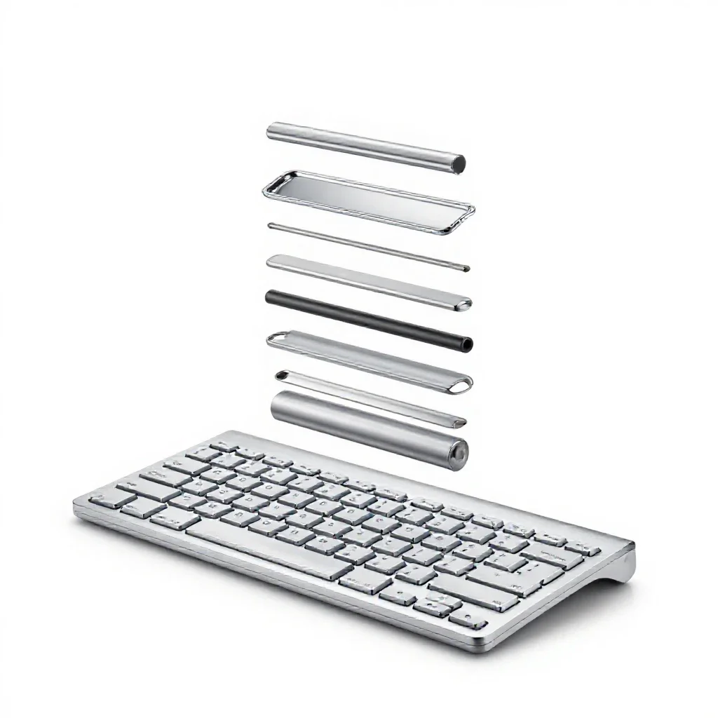 Computer keyboard isolated on a white background