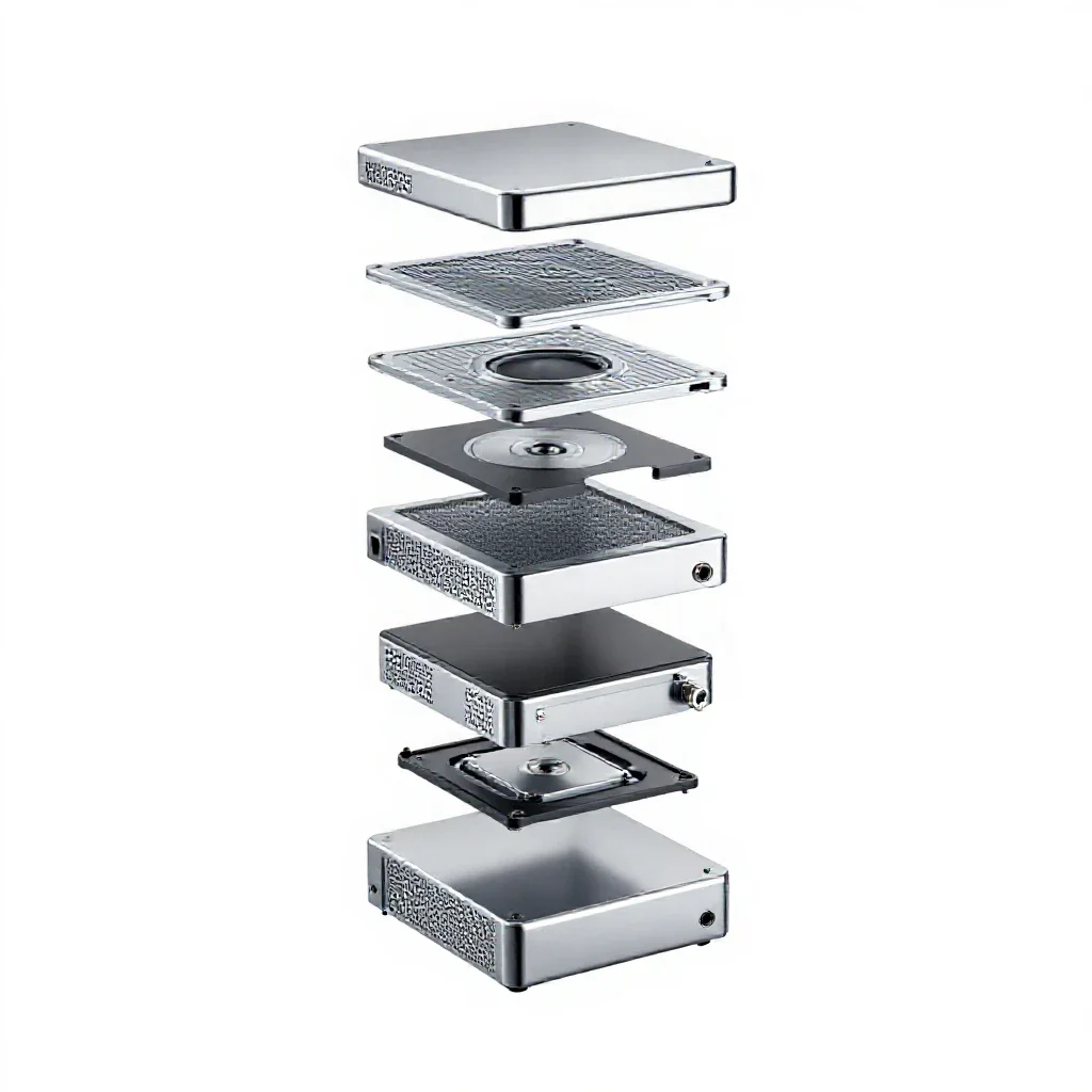 Computer system isolated on a white background