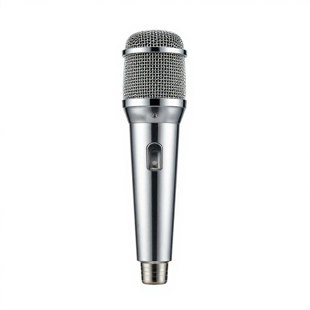 Condenser microphone isolated on a white background