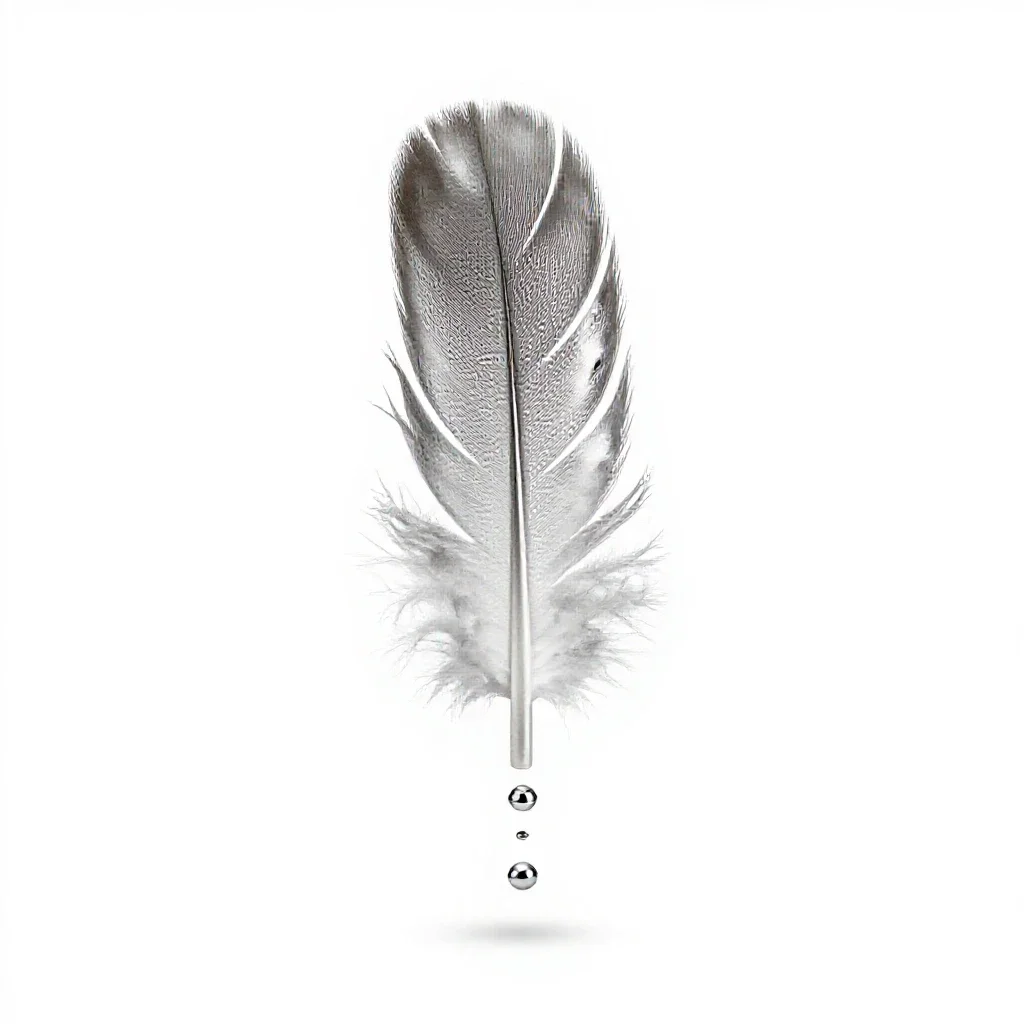 Feather isolated on a white background