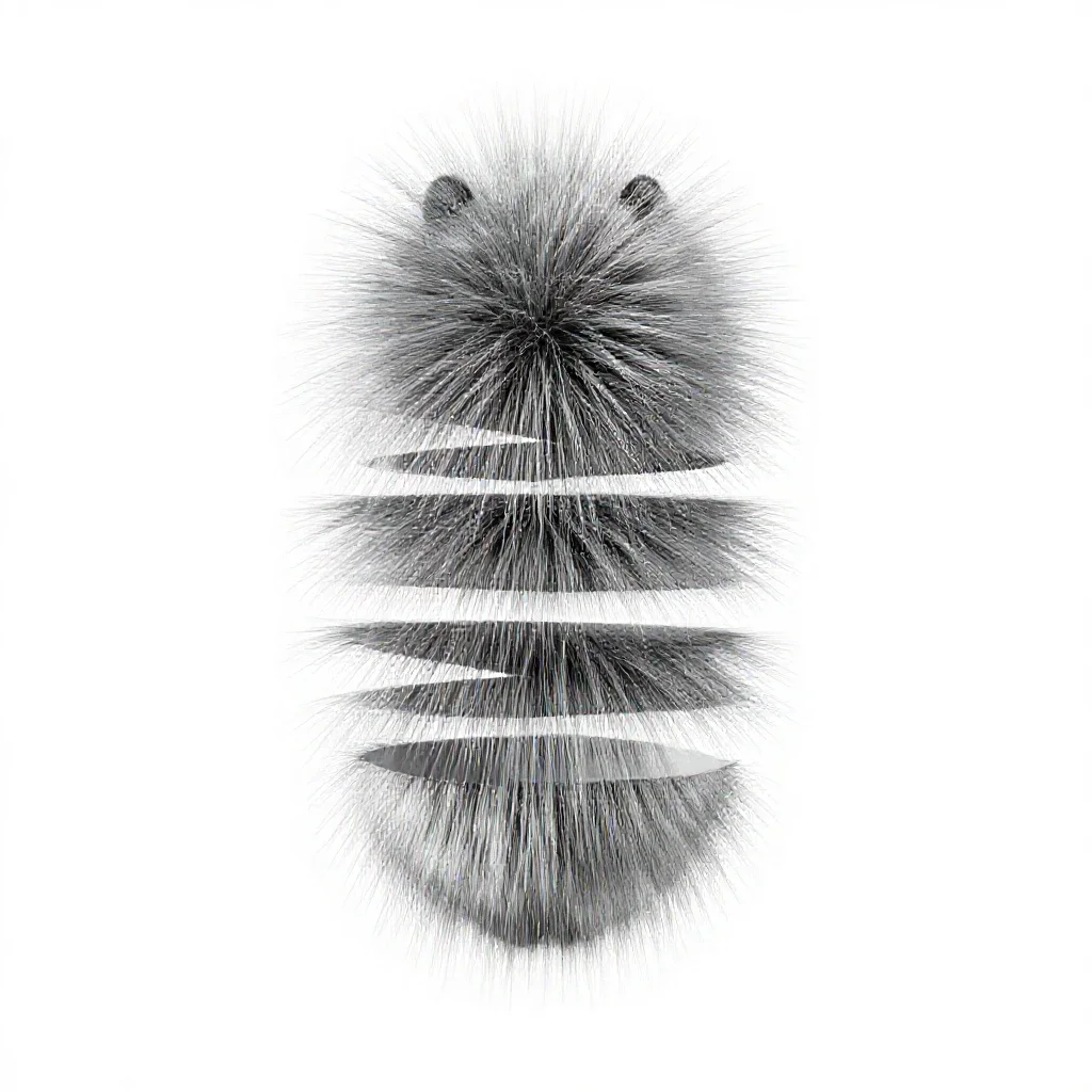 Guard hair isolated on a white background