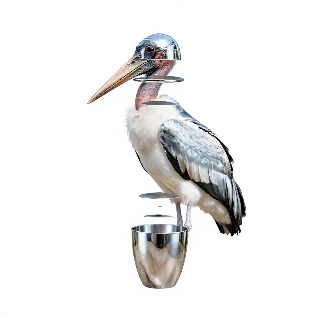Marabou isolated on a white background