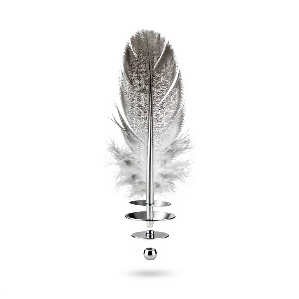 Plumule isolated on a white background
