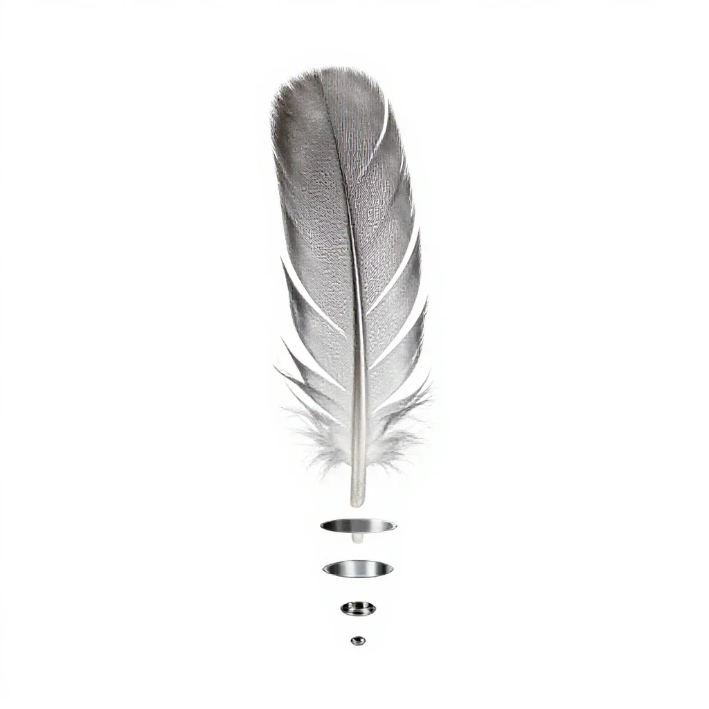 Tail feather isolated on a white background