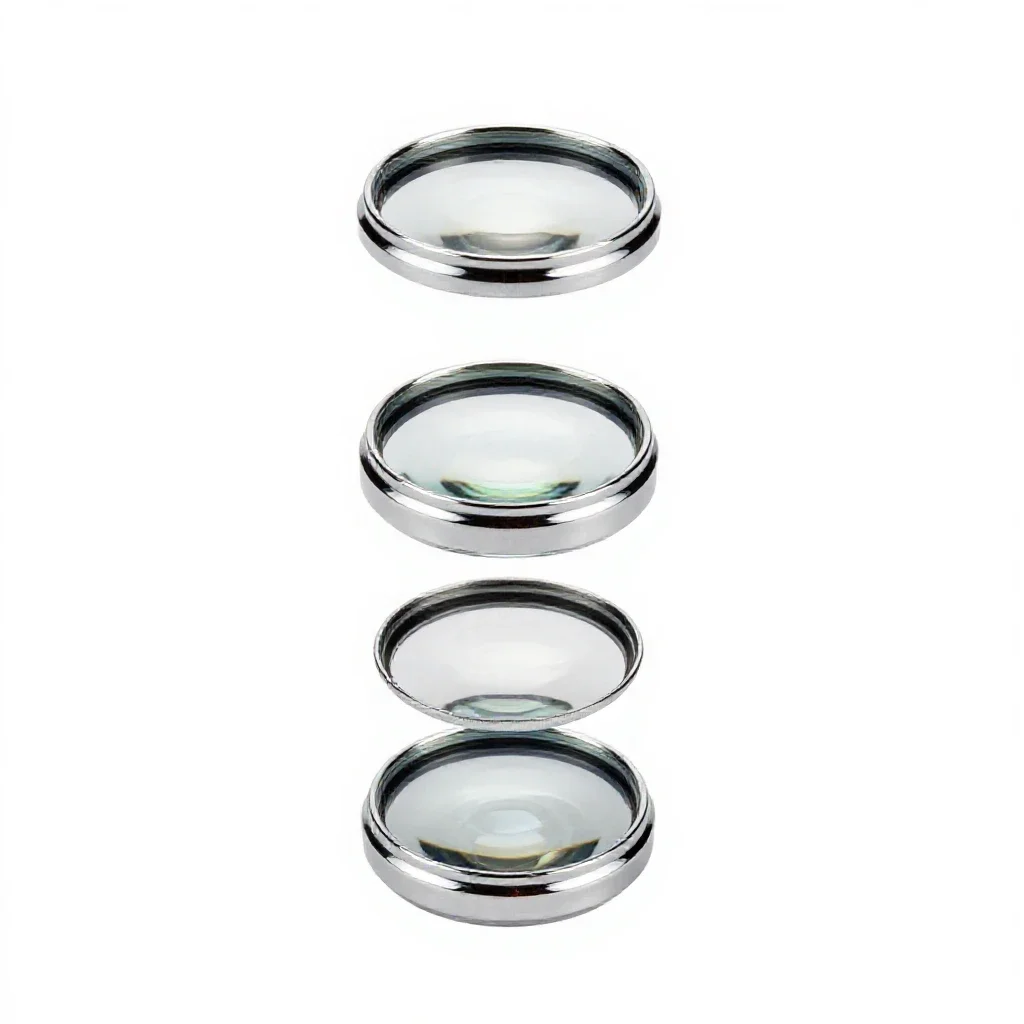 Achromatic lens isolated on a white background