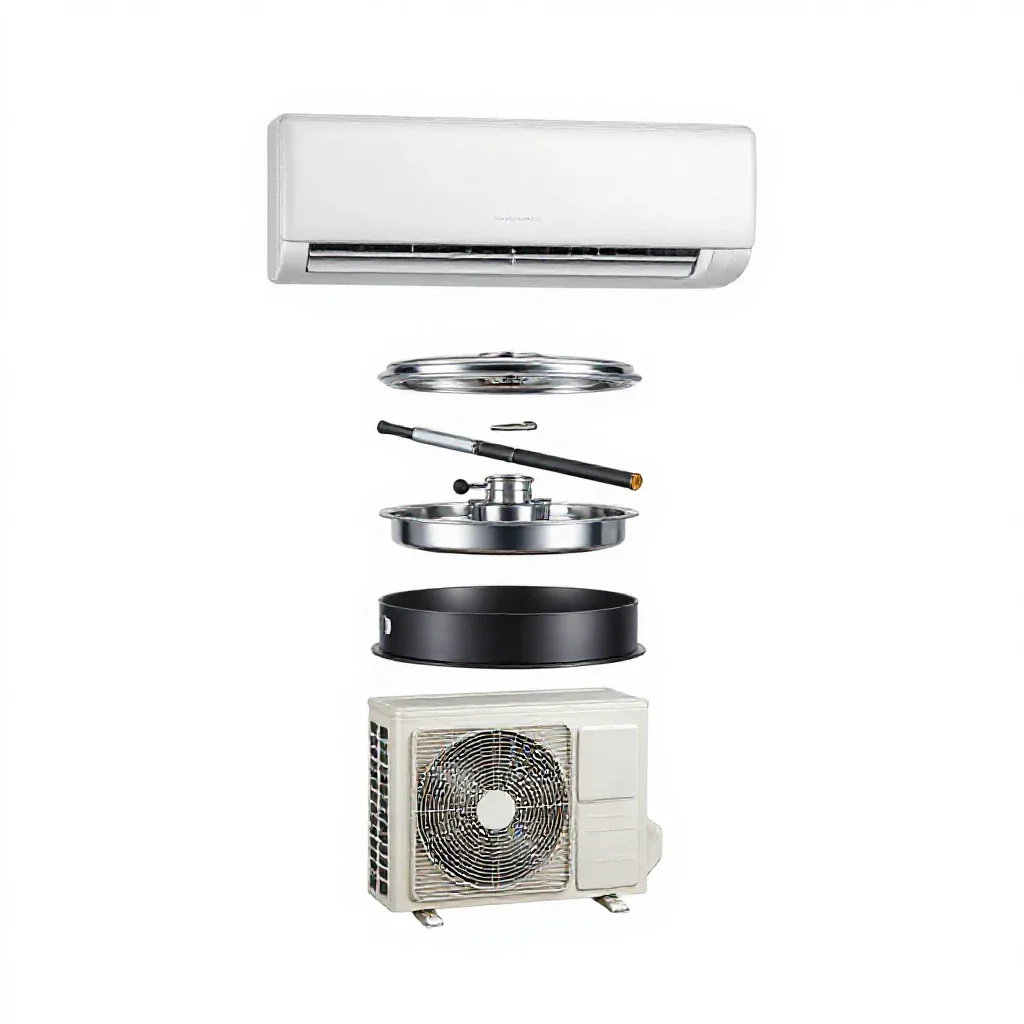 Air conditioner isolated on a white background