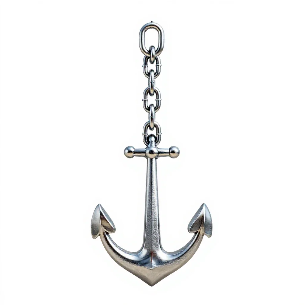 Anchor chain isolated on a white background