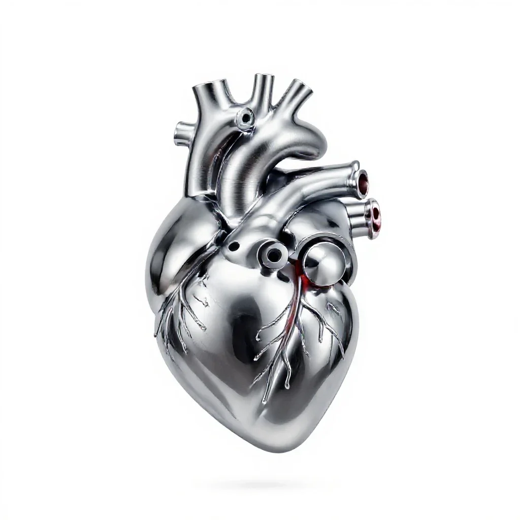 Artificial heart isolated on a white background