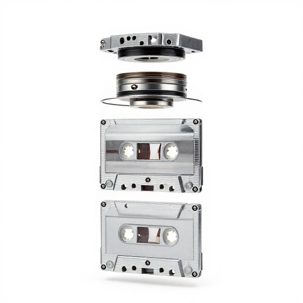 Audiotape isolated on a white background