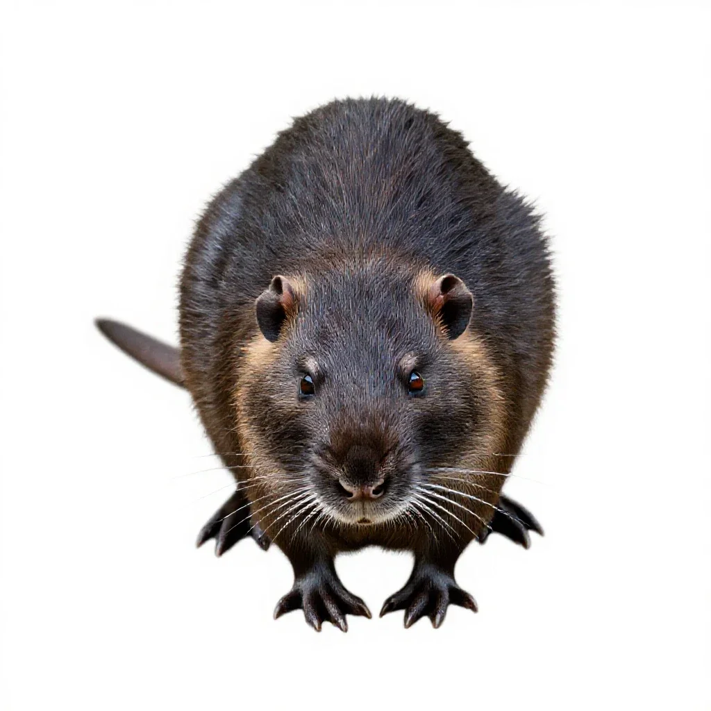 Beaver rat isolated on a white background
