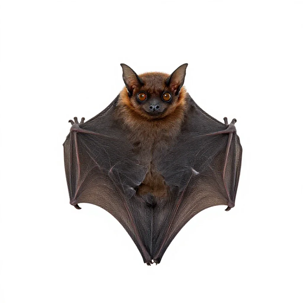 Big brown bat isolated on a white background