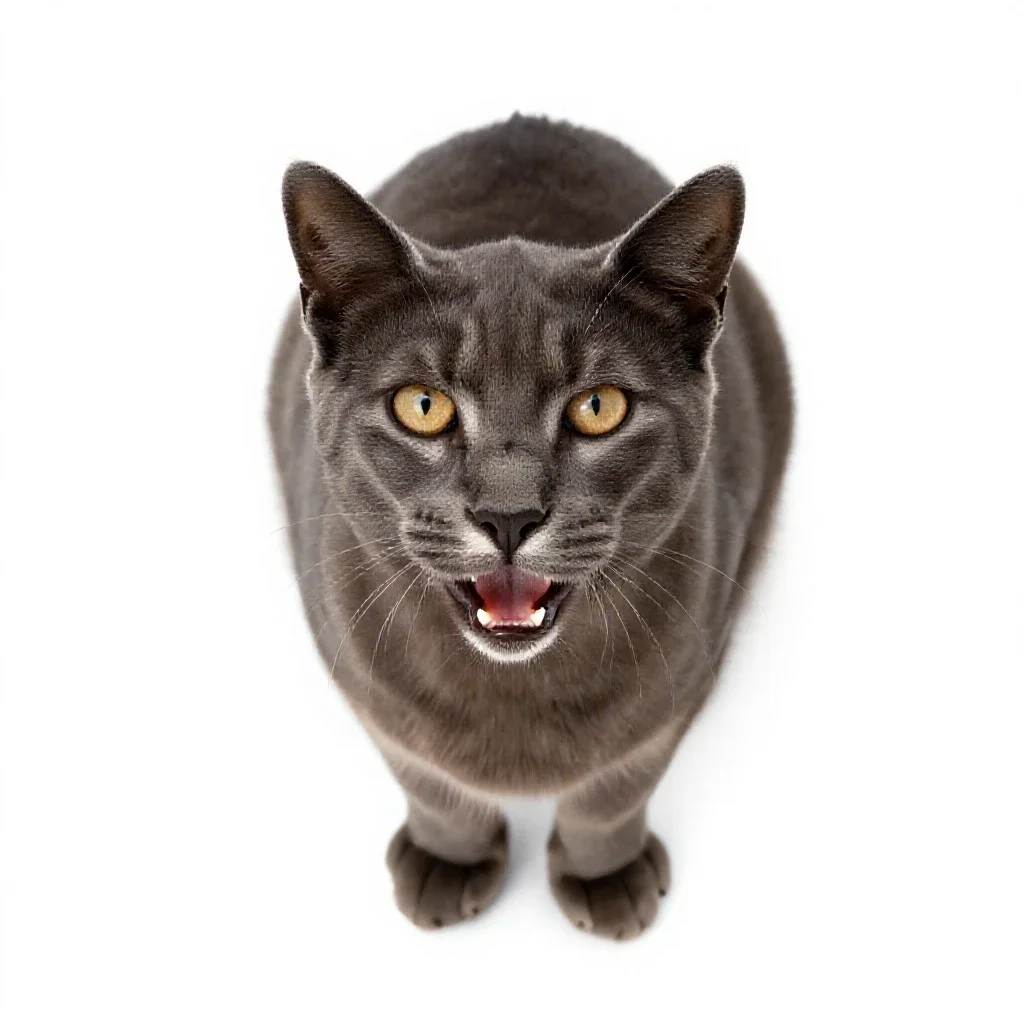 Big cat isolated on a white background