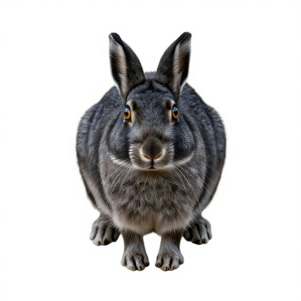 Blacktail jackrabbit isolated on a white background