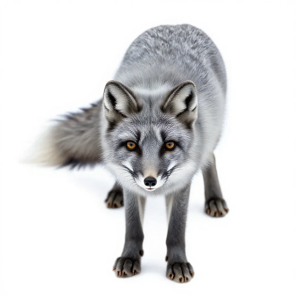 Blue fox isolated on a white background