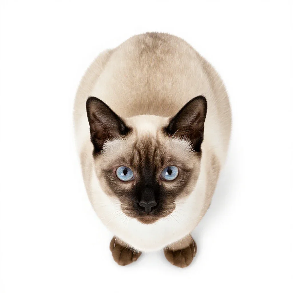 Blue point Siamese isolated on a white background