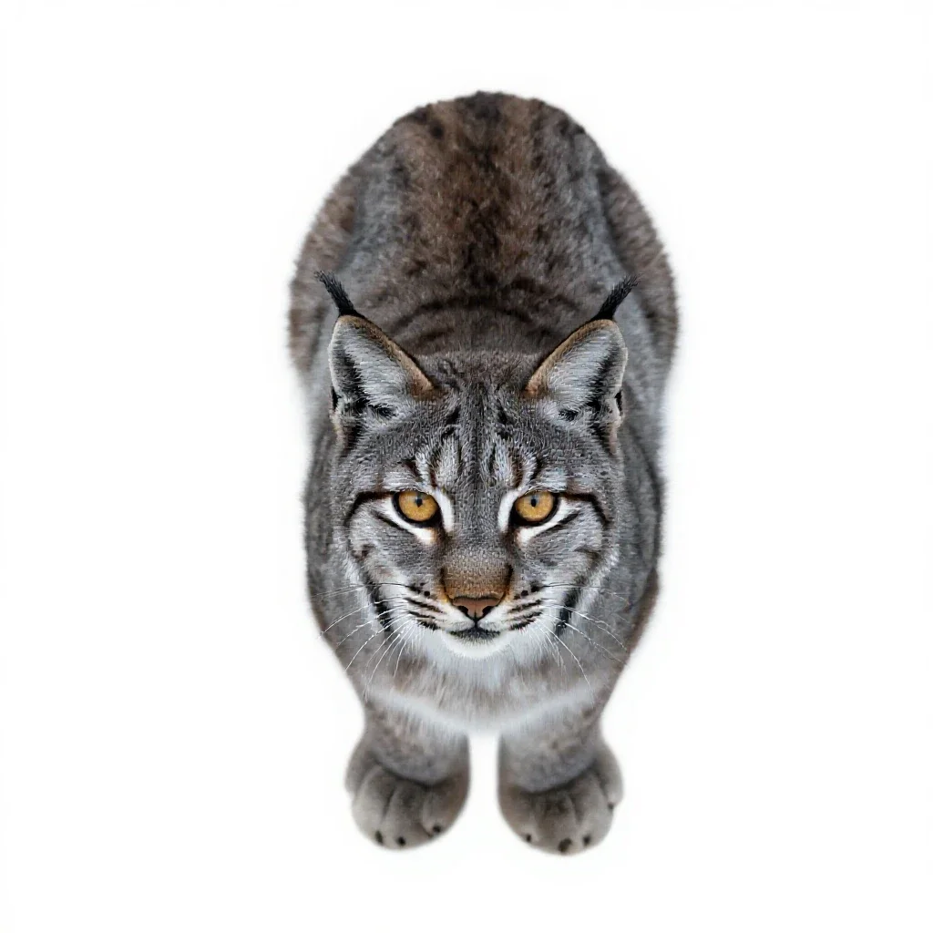 Bobcat isolated on a white background
