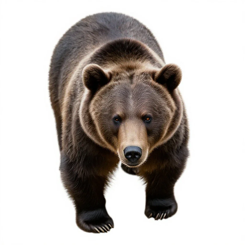 Brown bear isolated on a white background