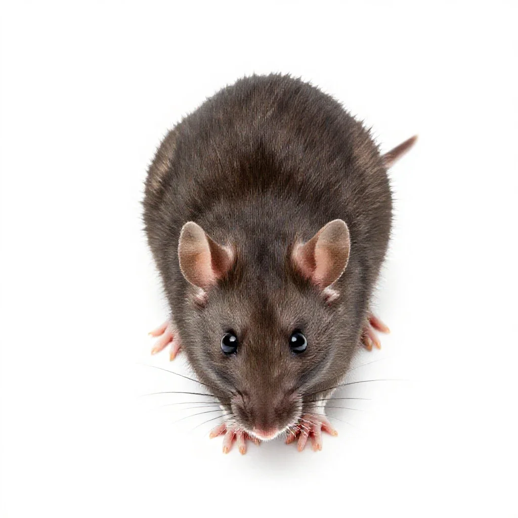 Brown rat isolated on a white background