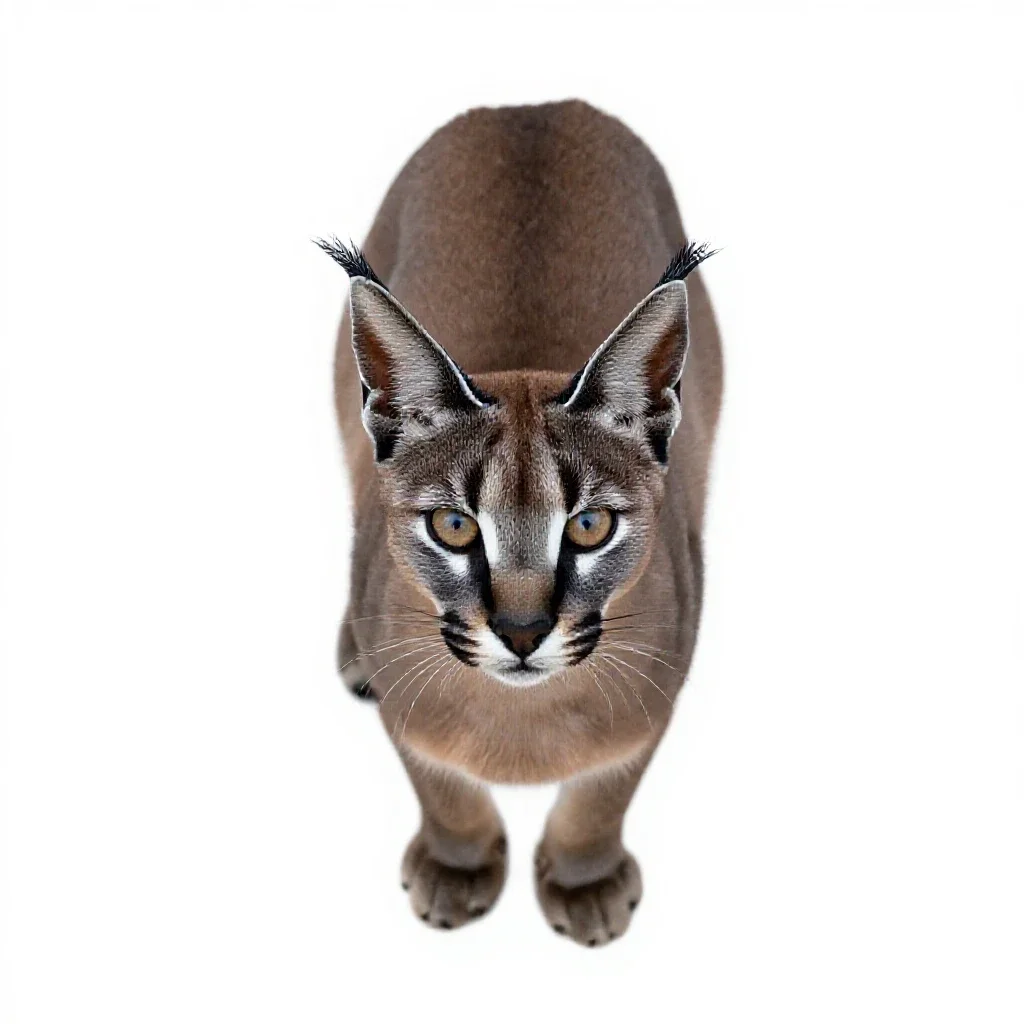 Caracal isolated on a white background