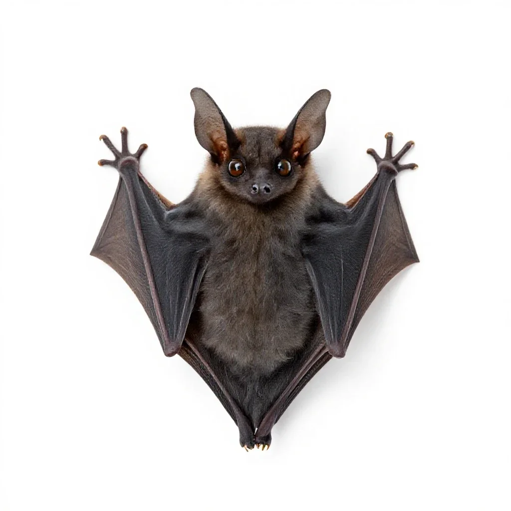 Carnivorous bat isolated on a white background