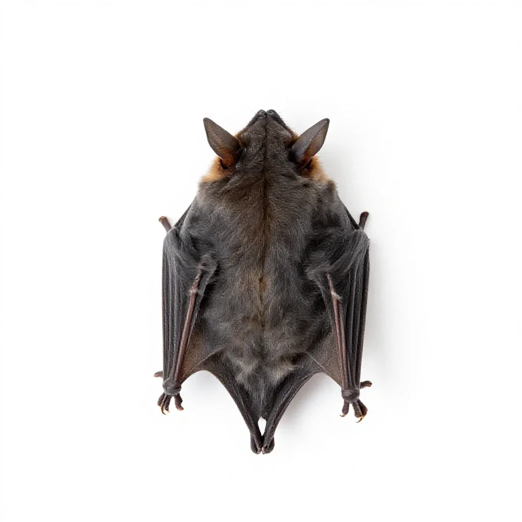 Cave myotis isolated on a white background