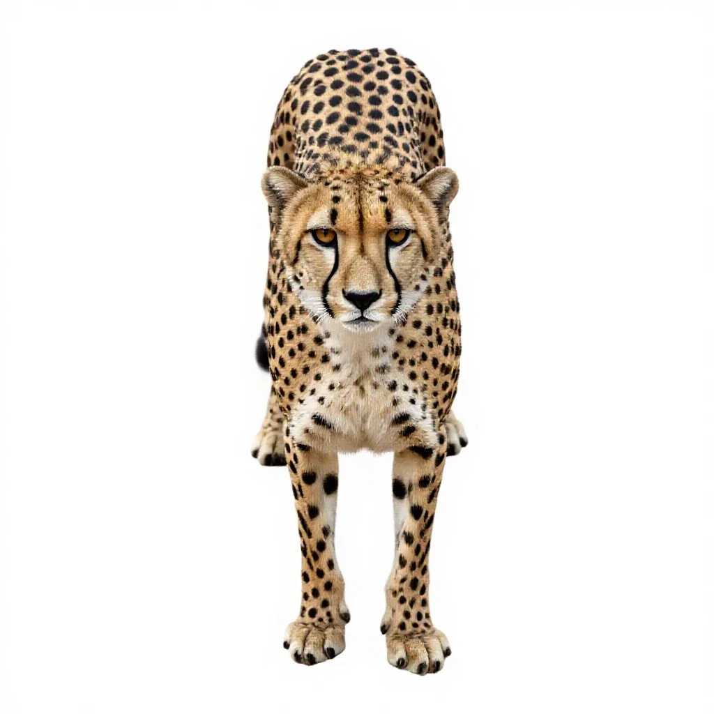 Cheetah isolated on a white background
