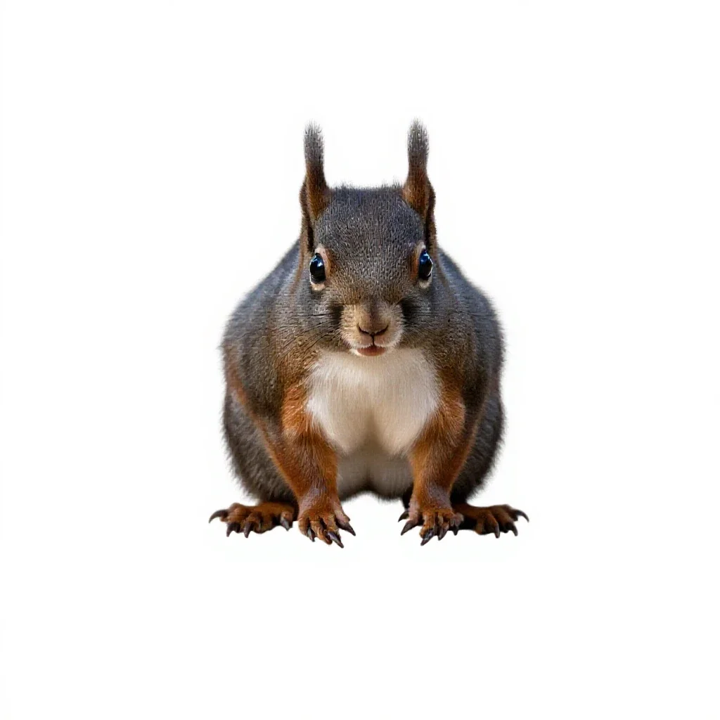 Chickeree isolated on a white background