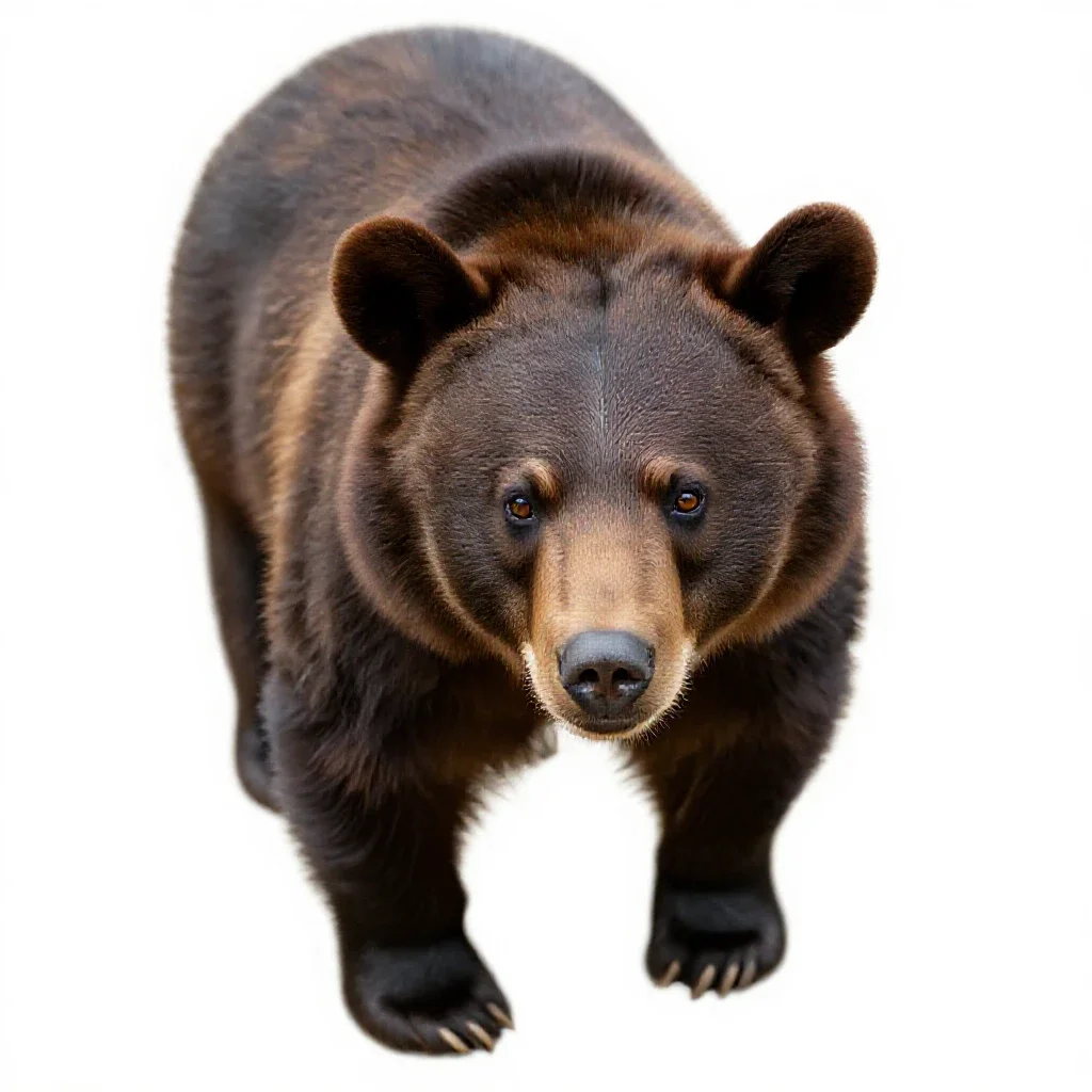 Cinnamon bear isolated on a white background