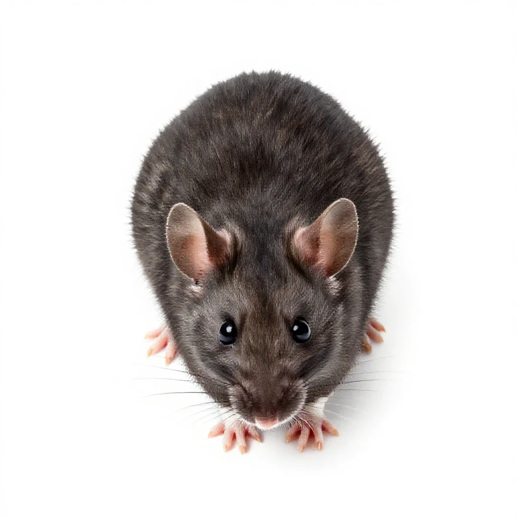 Cotton mouse isolated on a white background