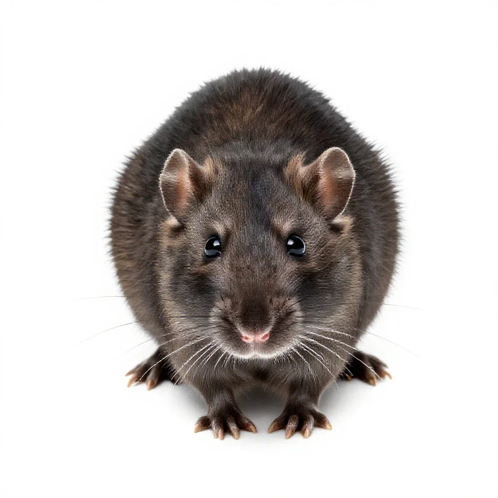 Cotton rat isolated on a white background