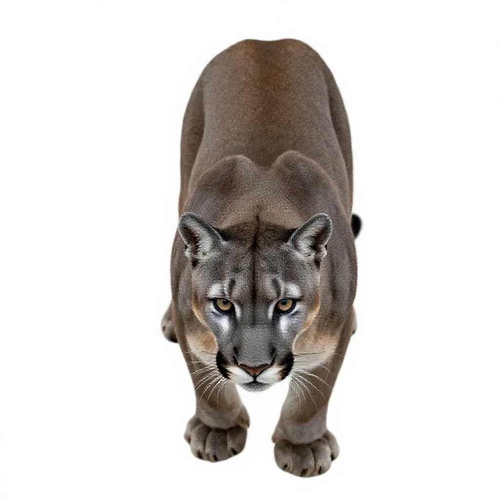 Cougar isolated on a white background