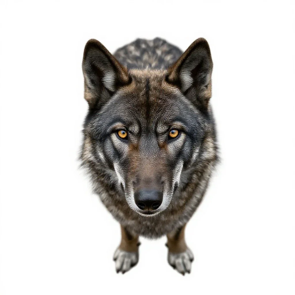 Coydog isolated on a white background