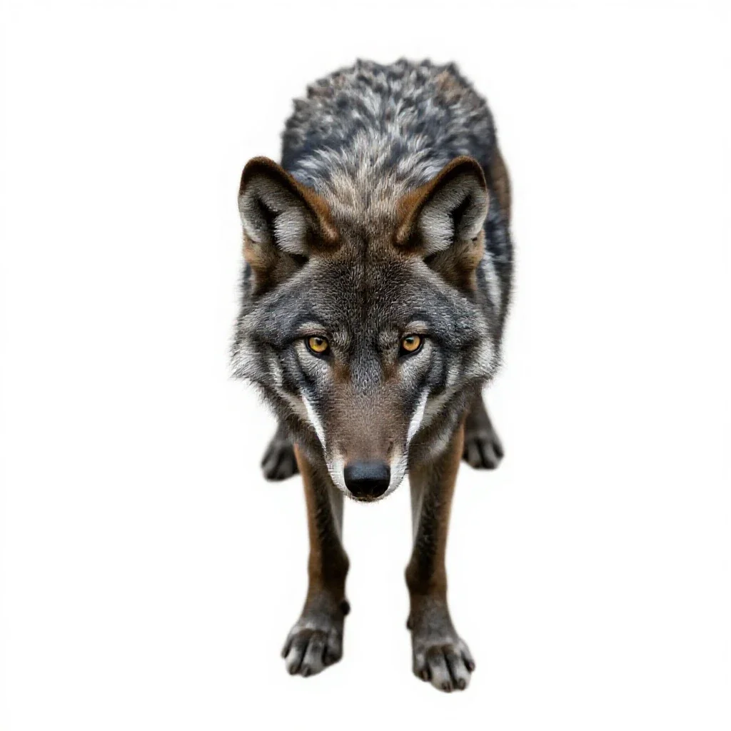 Coyote isolated on a white background