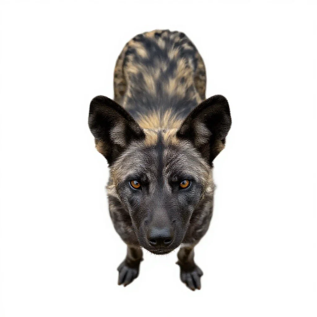Crab-eating dog isolated on a white background