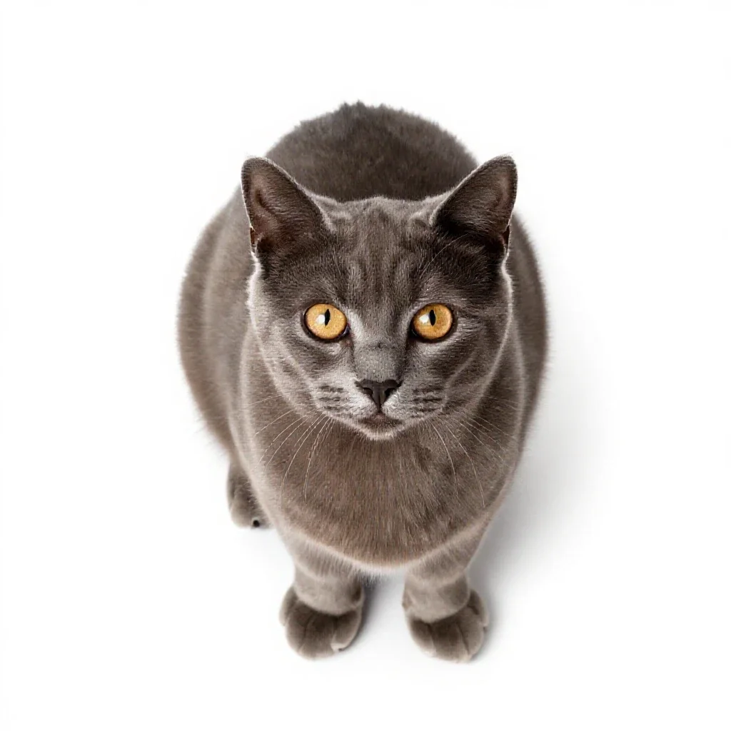 Domestic cat isolated on a white background