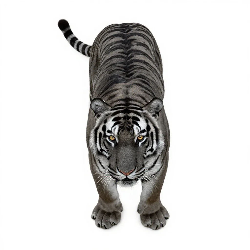 False saber-toothed tiger isolated on a white background