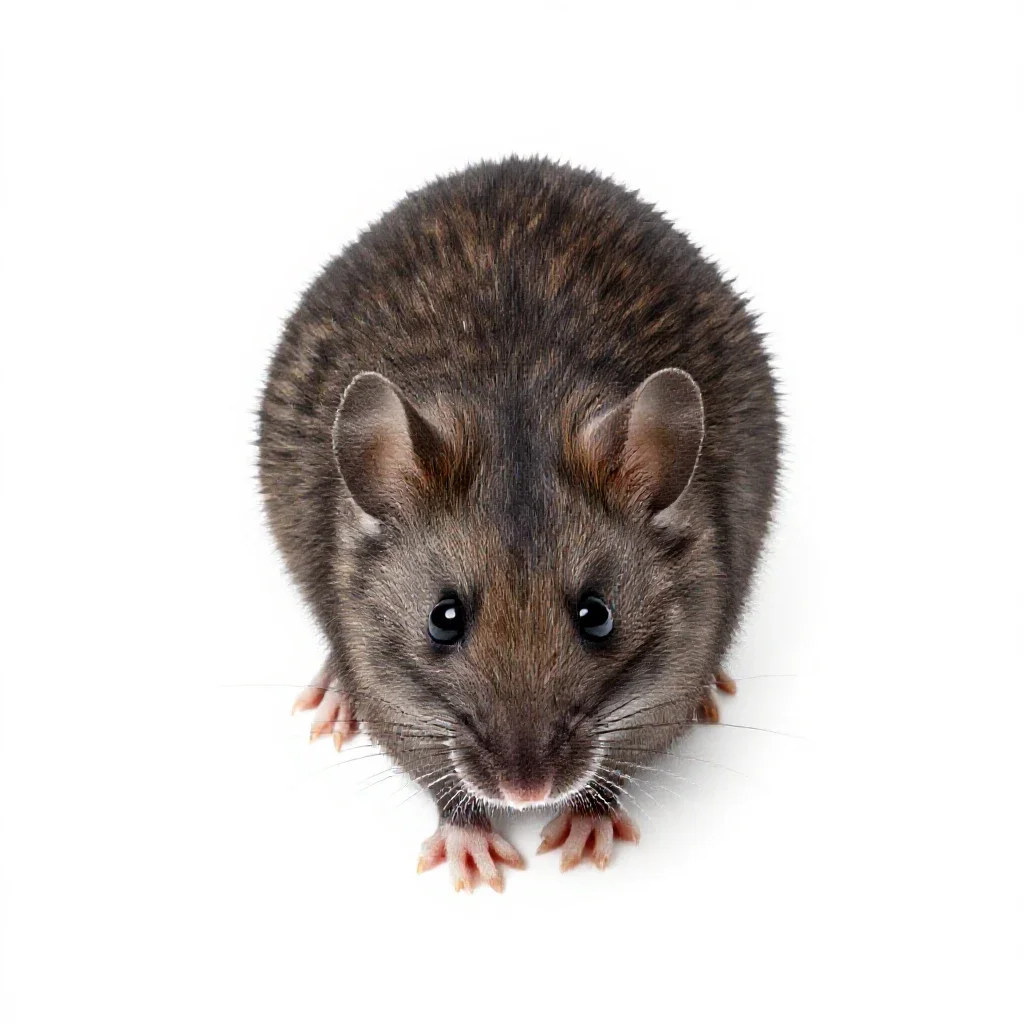 Field mouse isolated on a white background