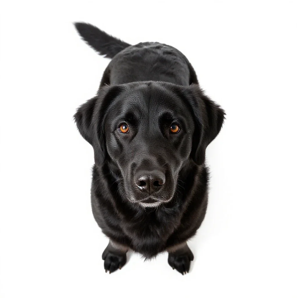 Flat-coated retriever isolated on a white background