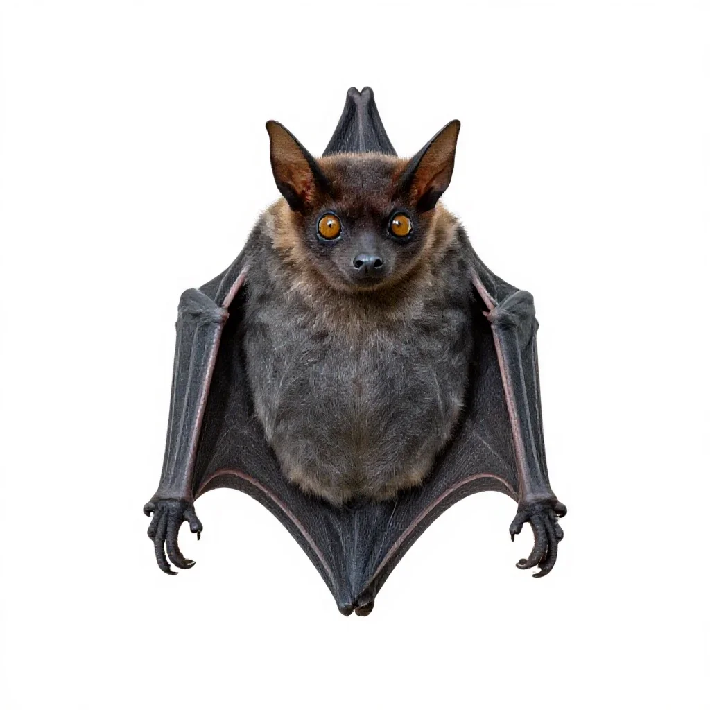Flying fox isolated on a white background